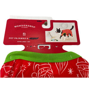 Dog Pajamas Wondershop XL Santa Face Christmas Winter Print Fits 100 Lb